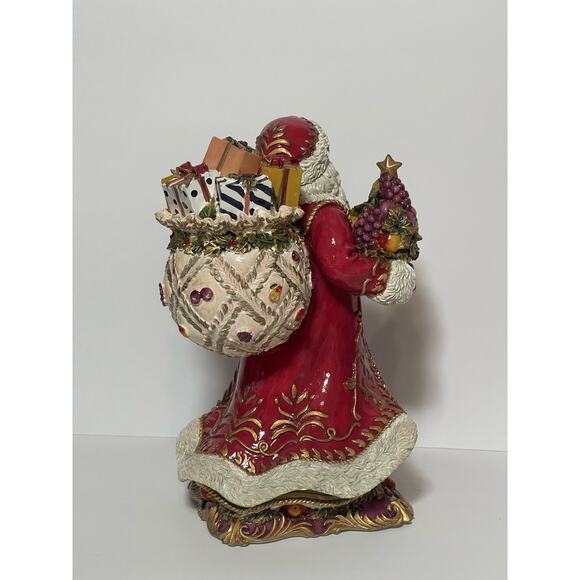Fitz & Floyd Renaissance Musical Santa Figurine W/box - Deck The Halls - Picture 9 of 11